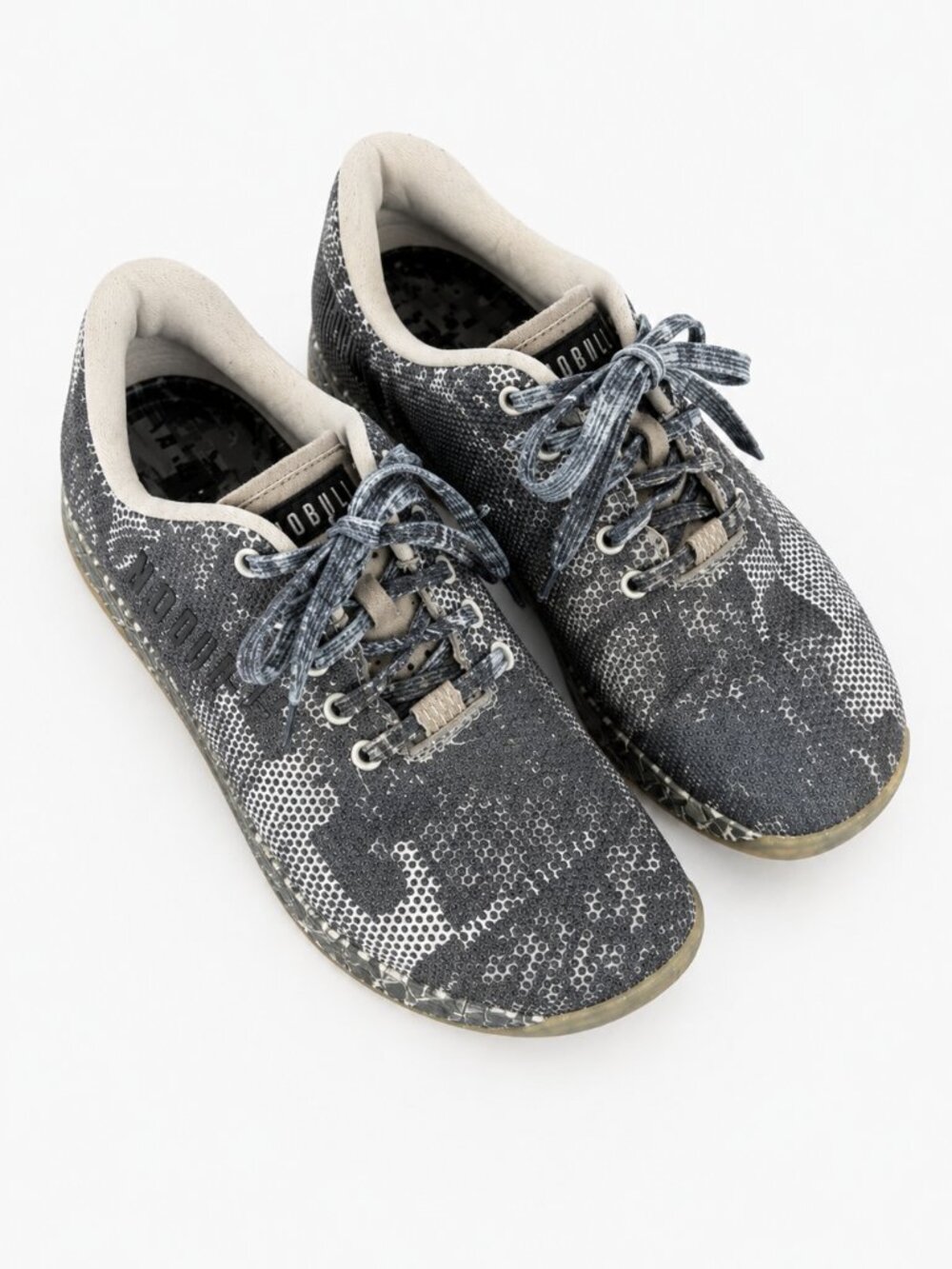 NOBULL Trainer Mens 8 Gray Camo CrossFit Shoes Weightlifting Gym Training